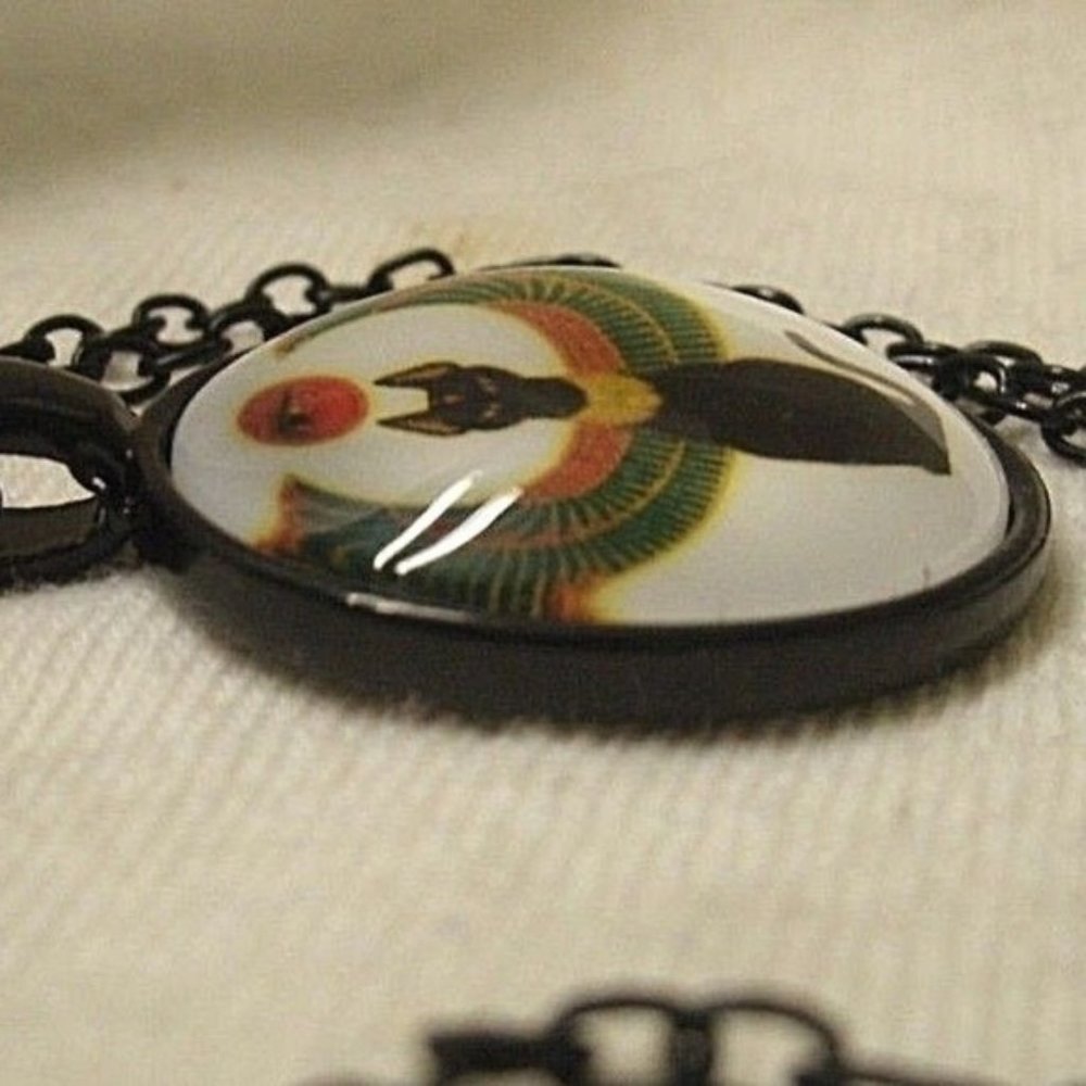 Egyptian Goddess Bast Cat Pendant Necklace - Picture 4 of 7